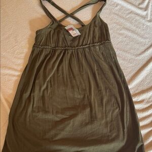 Target Green Dress with Criss-Cross Back